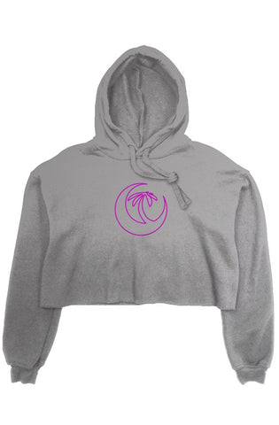 OUTLINE STORM crop fleece hoodie