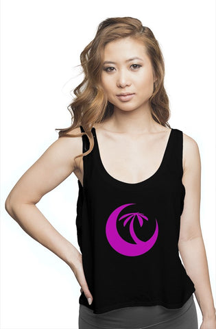 CRESCENT BLACK flowy boxy tank