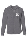 SHADOW lightweight wash zip hoodie